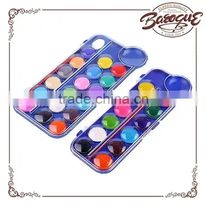 Professional 18 Colors Child Watercolor Paint Cakes Set Bulk,tempera Kids Paint Powder Paint Watercolor With One Brush thumbnail-6