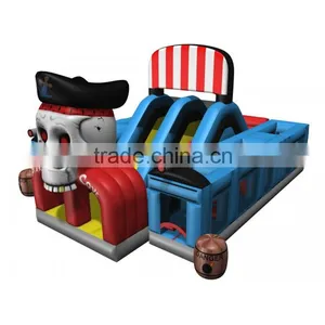 JFOC-351 Pirates Cove Inflatable Obstacle Course 3 Parts Child Bouncing Slide and Obstacle Course thumbnail-4