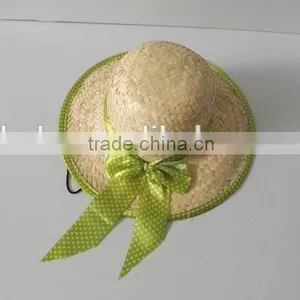 Beautiful Lady Bowknot Straw Hat Plain Straw Hat thumbnail-1