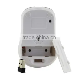 White Gaming Mouse Slim 2.4G Wireless Mouse With USB Receiver thumbnail-2