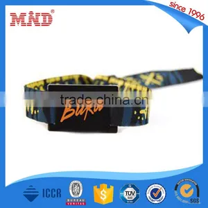 MDWW04 ISO14443A 13.56MHz Woven RFID Wristband/Custom Wristlets/bracelet for Festival thumbnail-1