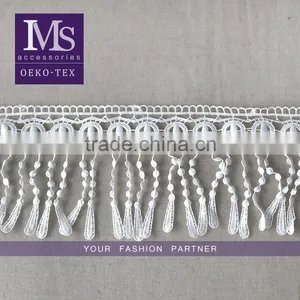 Special Design 12.5cm Width Polyester Macrame Fringe Lace Trim Water Soluble thumbnail-1