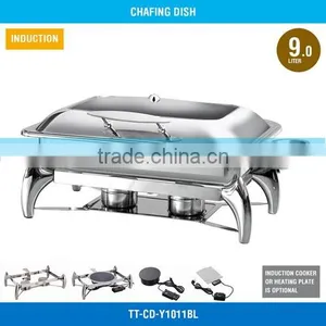 Chafing Dishes for Sale - 9 L, Glass Cover, Mechanical Hinge, TT-CD-Y1011BL thumbnail-1