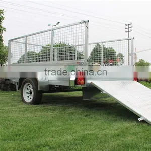 2016 Top 1 Hot Sale !!!!7x4ft Hot Dipped Galvanized Aluminium Ramp Caged Box Trailer thumbnail-3