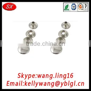 Guangdong Manufacturer Custom Made OEM Prong Snap Buttons, Aluminum Botton thumbnail-1