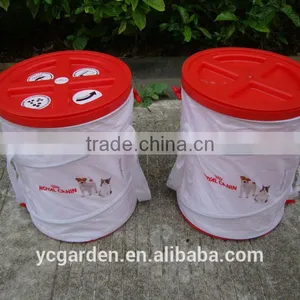 Printed Collapsible Pet Food Container With Cover Safe PVC Human Food for Dogs Master thumbnail-2