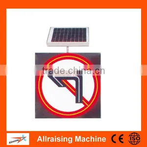 High-luminance LED Solar No Left-Turn Safety Traffic Sign Board thumbnail-2