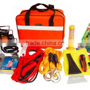 H70347 PowerLink Roadside Assistance Auto Emergency Kit + First Aid Kit Rugged Tool Bag Contains Jumper Cables, Tools thumbnail-1