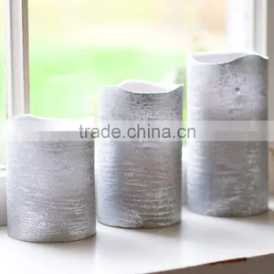 Flameless Candles Sliver Flameless Flickering Real Wax Candles With Remote Control Yellow Flickering Candles thumbnail-4