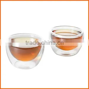 Hot Resisitant Small Clear Double Wall Glass Cup thumbnail-1