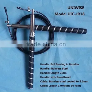 JR18- High Quality Metal Jump Rope Wholesale, Professional Bearing Crossfit Speed Skipping Rope. thumbnail-1