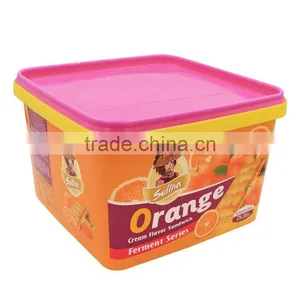 2.5L Custom IML Plastic Crackers Container,Plastic Biscuit/Pet Food Packaging Tub thumbnail-6