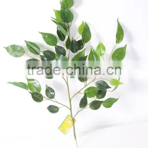 SJ070913 Banyan Ficus Tree Branches and Leaves Wholsale Silk Tree Leaf thumbnail-2
