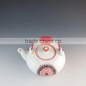 Eco-friendly Chinese Style Ceramic Teapot With Iron Handle thumbnail-2