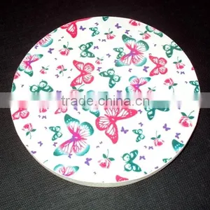 HIGH QUALITY MDF WOODEN DRINKING CUP COASTER, ECO FRIENDLY TEA/COFFEE/BEER MUG COASTER , BUTTERFLY DESIGN COASTERS thumbnail-1