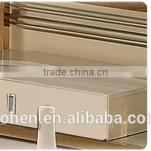 E818G Luxury Golden Stylish Marble TV Stand Unit Design for Modern Living Room Set thumbnail-4