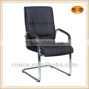 Black Leather Meeting Room Chairs 6007C thumbnail-1