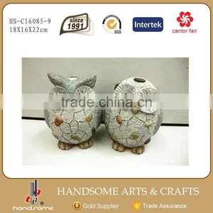 9 Inch Outdoor Resin Home and Garden Ornament Owl Figurines Lively Animal Statue thumbnail-1