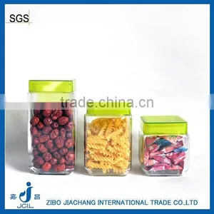 3sizes Plastic Lid,mini Square Glass Candy Jars thumbnail-1