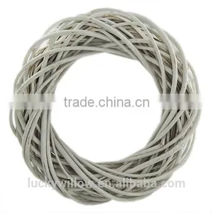 Hot Sale White Wicker Wreath Decoration thumbnail-1