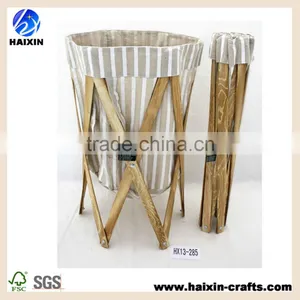 Wooden Foldable Laundry Basket/laundry Hamper thumbnail-1
