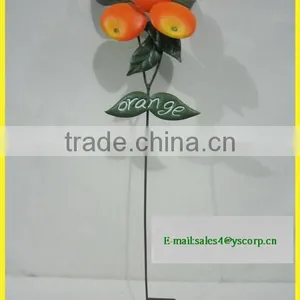 YS2015A218 Spring Fruit Series Peach Apple Pearl Watermelon Orange Wrought Iron Garden Stake thumbnail-6