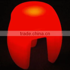 Outdoor Garden RGB LED Short Plastic Stool Furniture thumbnail-3