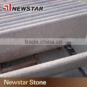 Exterior Beige Color Granite Flamed Step Non Slip Stair Treads thumbnail-1
