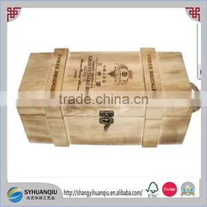 Factory Sales Paulownia Wooden Box With Decoration thumbnail-1