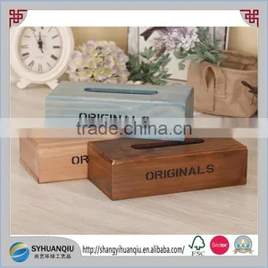 Rustic Originals Wooden Tissue Box Home Restaurant Car Use Wooden Paper Box thumbnail-1