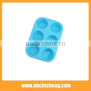 High Quality 6 Cups Silicone Muffin Pan/Silicone Muffin Mold/Cupcake Mold thumbnail-3