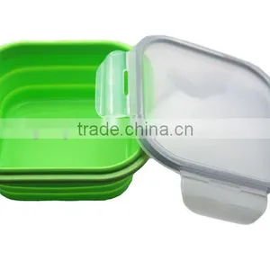 The Three Compartment Eco Silicone Collapsible Lunch Box thumbnail-6