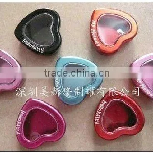Heart Tin With Clear PET Window, Mini Hear Box thumbnail-1