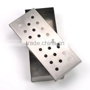 Charcoal Companion Aluminum Cast-iron Smoker Box With Lid Charcoal Flavor Wood Chips thumbnail-2