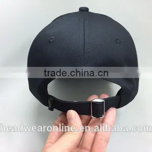 100% Cotton Black Baseball Cap for Custom Your Embroidery Logo thumbnail-5