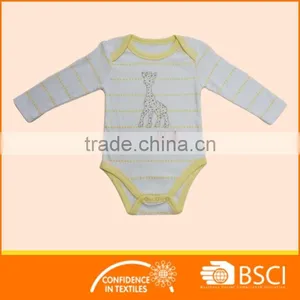 New Fashion Striped Cartoon Long Sleeved Soft Baby Cotton Romper thumbnail-1