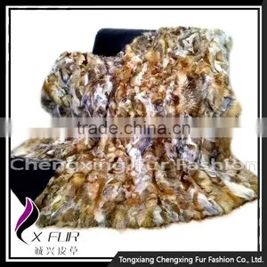 CX-D-82 Luxury Silver Fox Fur Carpet for Home Decoration thumbnail-5