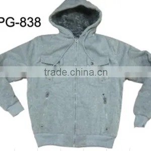 Men's Hooded Sweatshirt,Zip up Fleece Jacket Knit Hoodies(PG-838) thumbnail-1