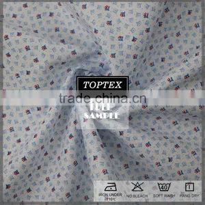 Cotton Elastic Poplin Printed Fabric for Shirt thumbnail-3
