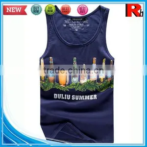 China Custom Wholesale Racer Back Men Tank Tops in Bulk thumbnail-1