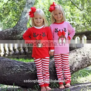 Wholesale Christmas Pajamas Clothing Children Reindeer Nightgown Boys And Girls Cute Sleepwear thumbnail-1
