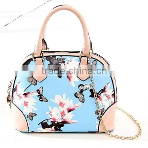 DY0134Z Europea Fashion Floral Printed Mini Tote Handbag thumbnail-2