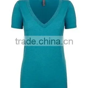 Next Level Apparel Ladies' CVC V-Neck Tee - Made From 60% Cotton, 40% Polyester Jersey and Comes With Your Logo. thumbnail-5