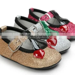 Cherry Design PU Baby Shoes, Cherry Baby Girl Shoes thumbnail-5