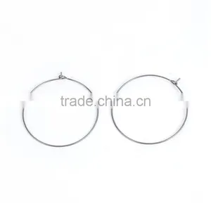 Stainless Steel Wine Glass Charms Round Silver Tone Custom Wine Glass Charms thumbnail-1
