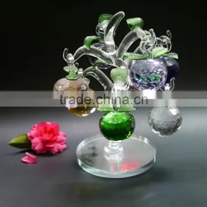 High Quality Faceted Crystal Apple Tree With Wedding Decration Gift thumbnail-1