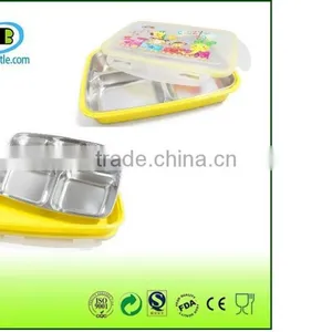 Stainlesss Steel Meal Preparation Container With 3 Sections Inside Container thumbnail-3