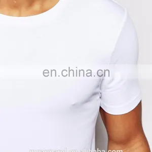 High Quality Blank T-shirt Round Neck Plain White T Shirt for Men thumbnail-4