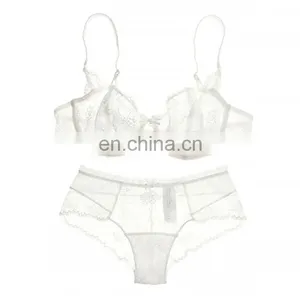 New Europe and Sexy Lace Thin Cup Bra Set Underwear Women Bra thumbnail-1