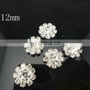 12mm Mini Clear Alloy Full Of Crystal Button Spark Rhinestone Buttons Decoration Accessory thumbnail-1